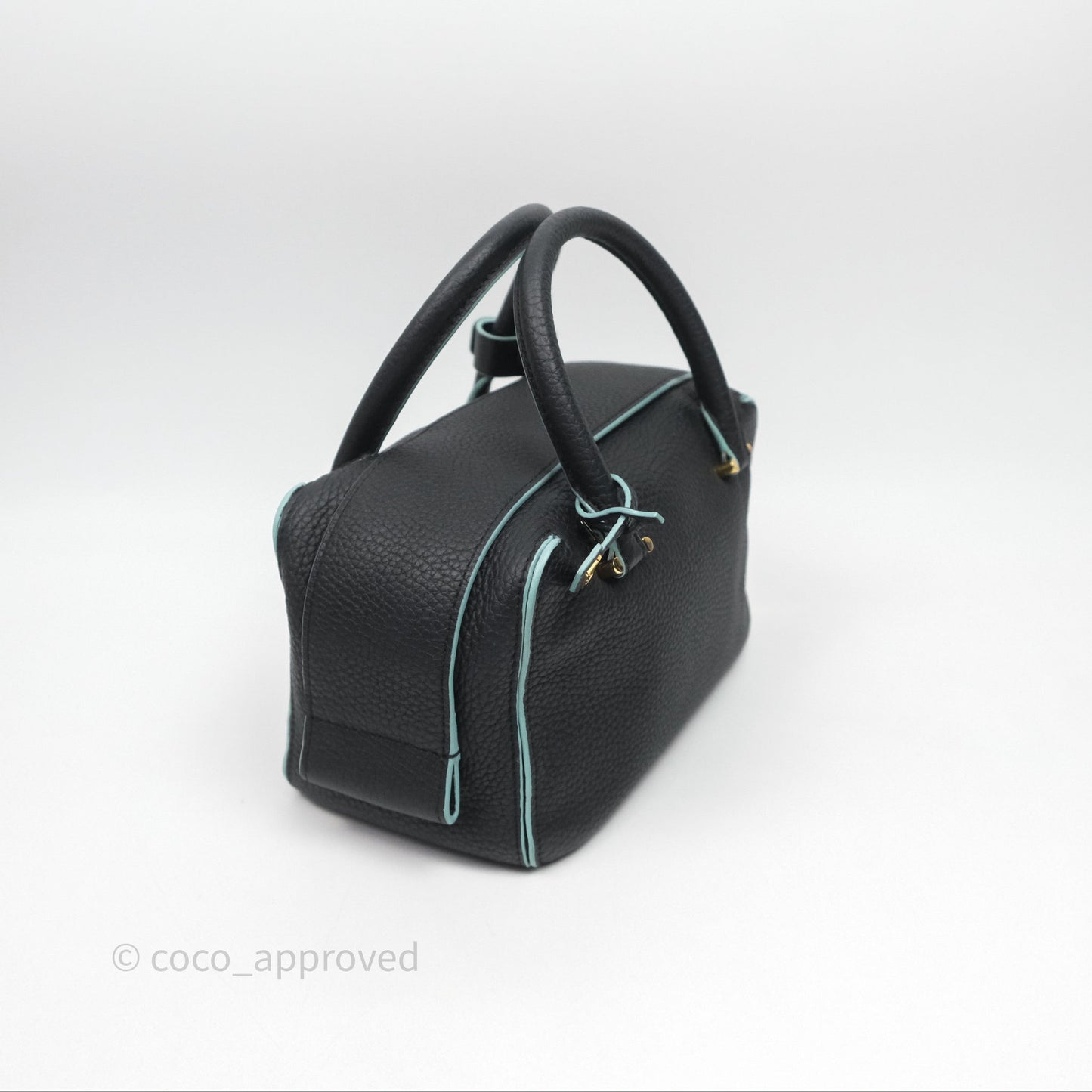 Delvaux Cool Box Mini Taurillon Soft Grained Calfskin Black