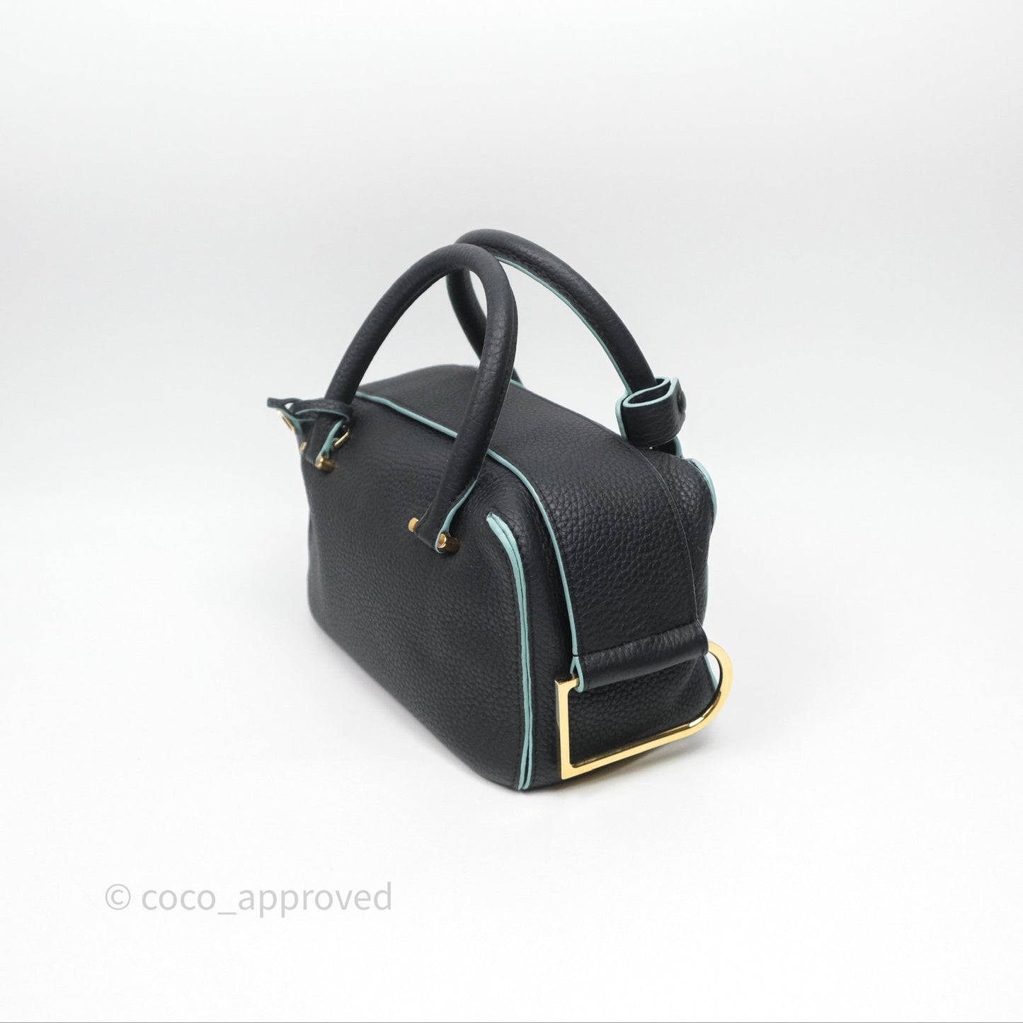 Delvaux Cool Box Mini Taurillon Soft Grained Calfskin Black