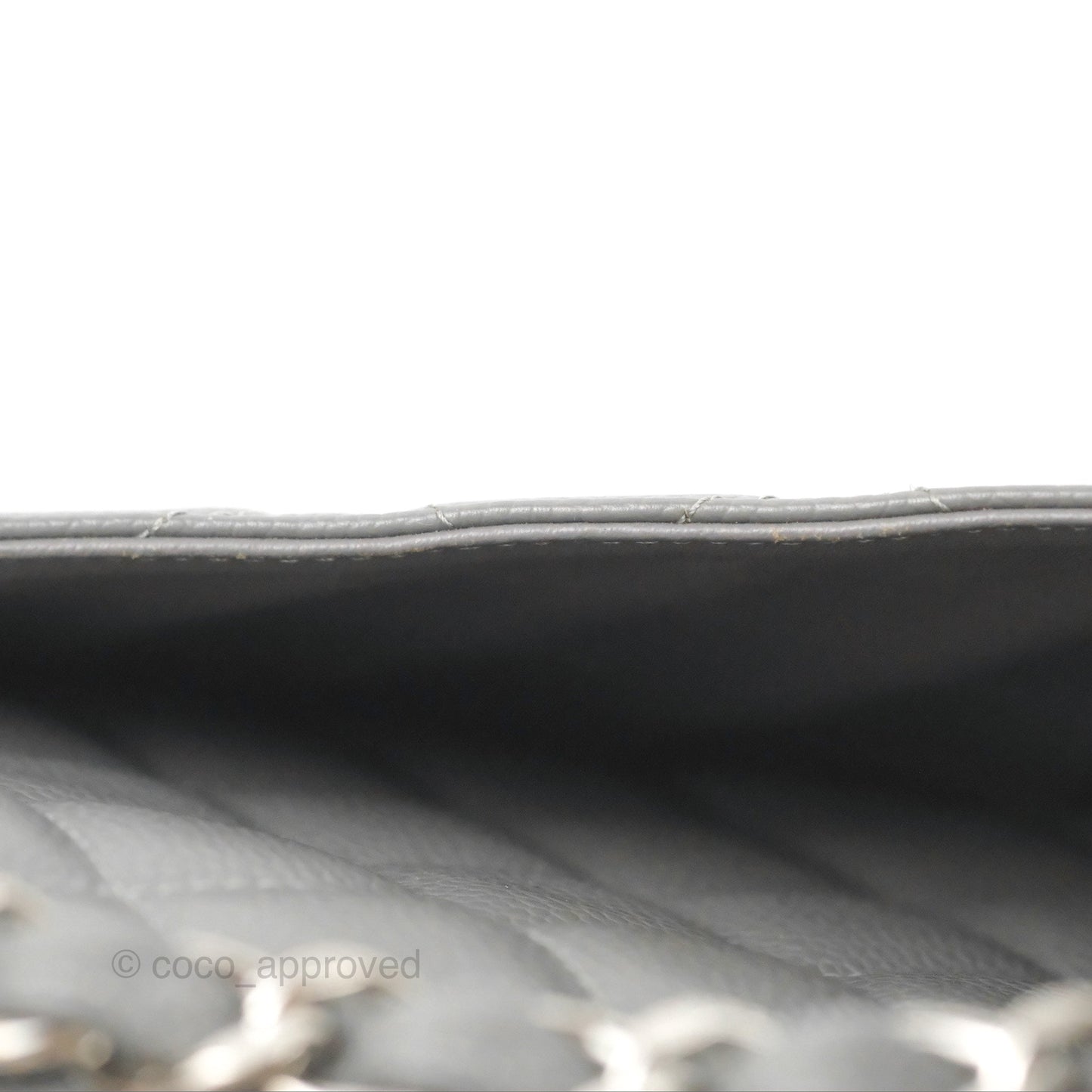 Chanel Jumbo Single Flap Grey Caviar Silver Hardware⁣⁣