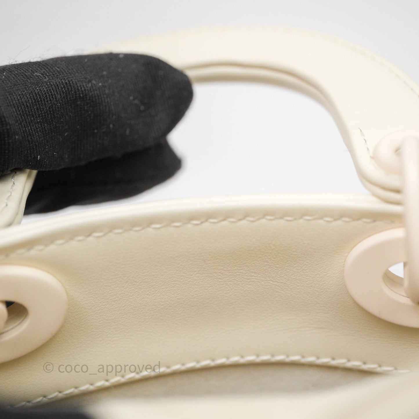 Dior Micro Lady Dior Latte Cannage Calfskin with Diamond Motif
