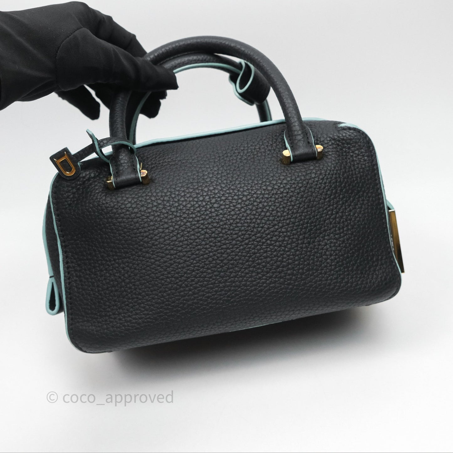 Delvaux Cool Box Mini Taurillon Soft Grained Calfskin Black