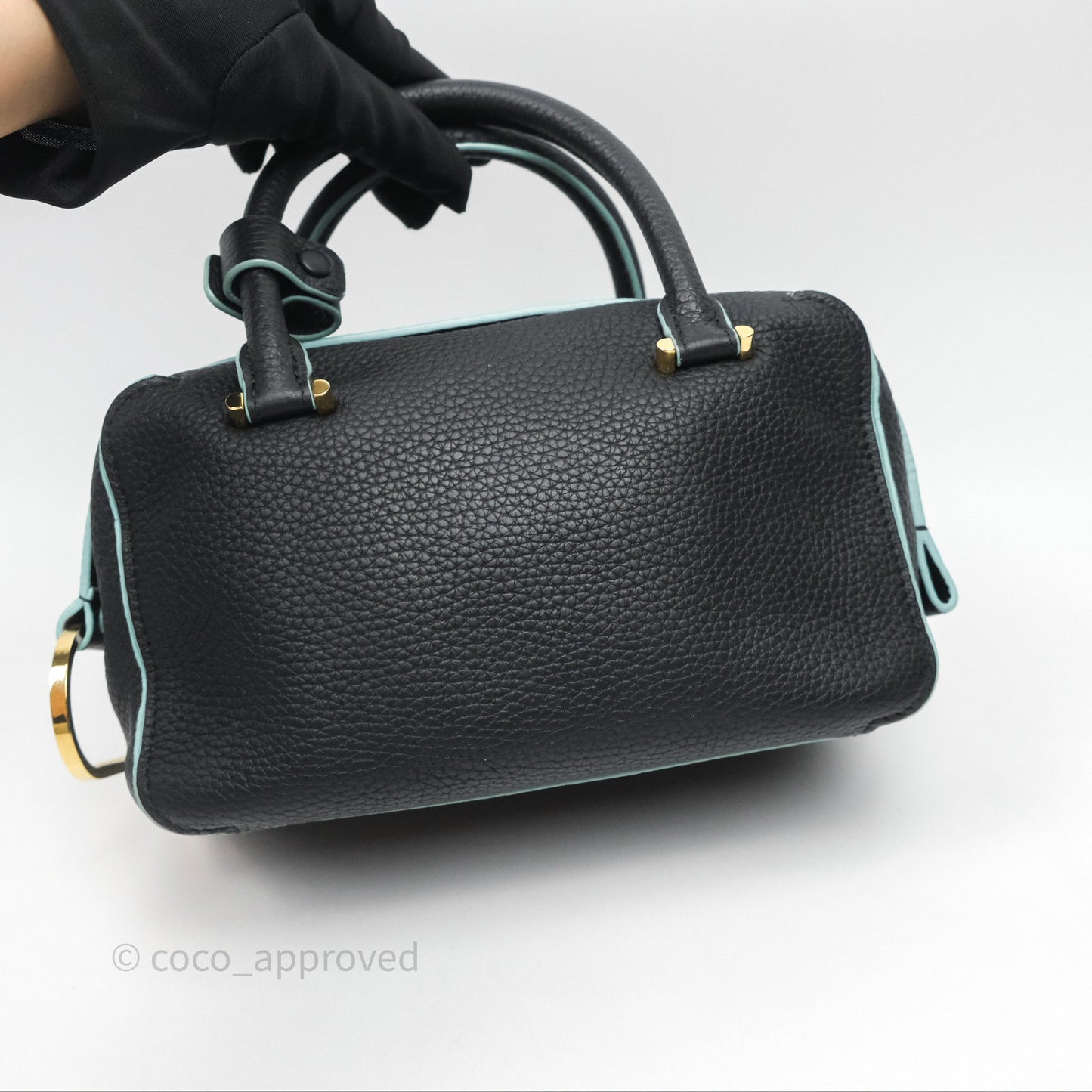 Delvaux Cool Box Mini Taurillon Soft Grained Calfskin Black