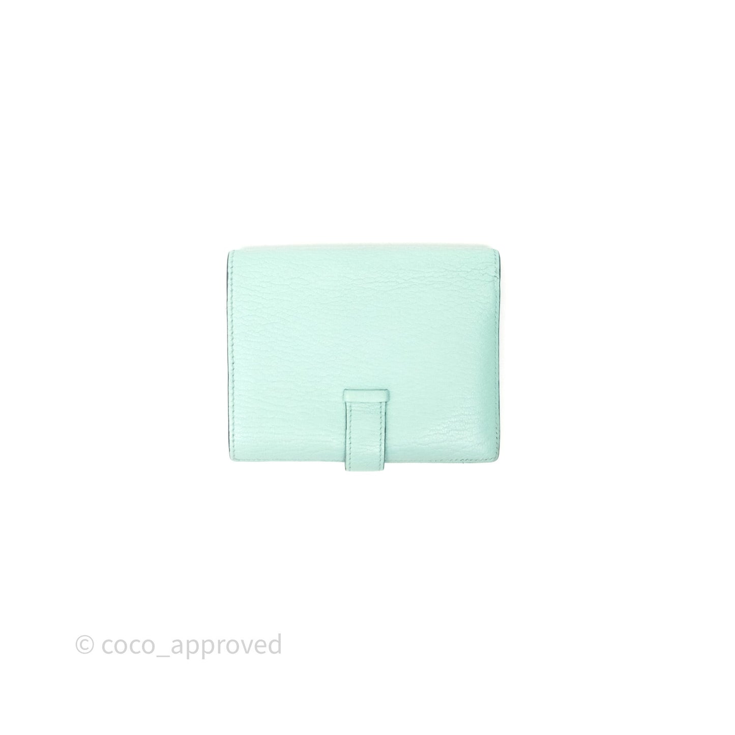 Hermes Bearn Compact Wallet Green Chevre Mysore Palladium Hardware