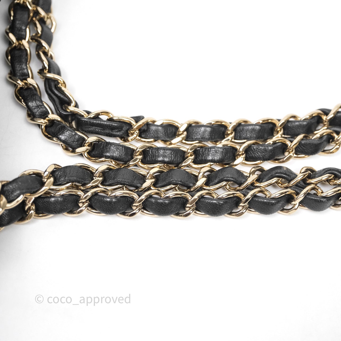 Chanel Classic M/L Medium Flap Chevron Black Lambskin Gold Hardware