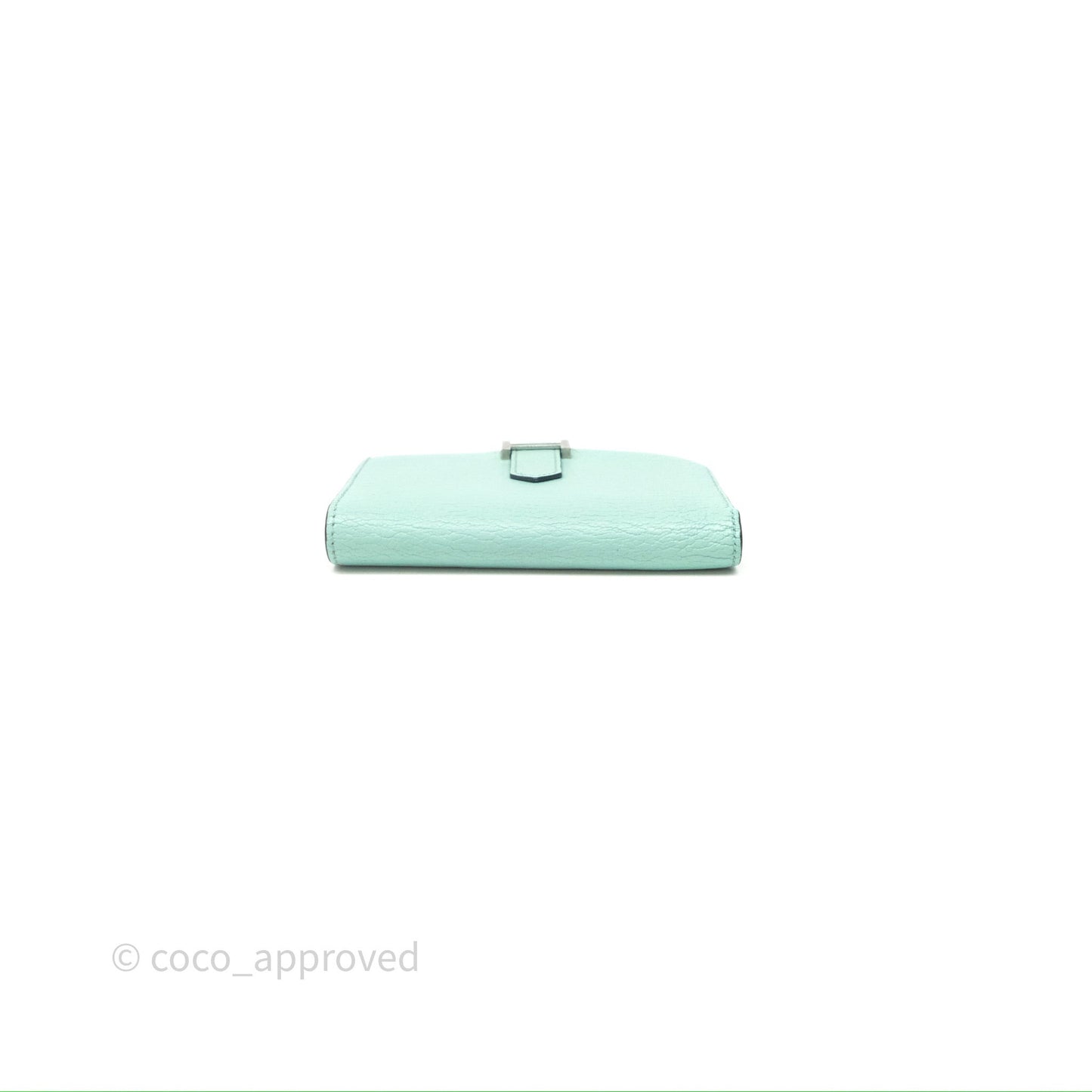 Hermes Bearn Compact Wallet Green Chevre Mysore Palladium Hardware
