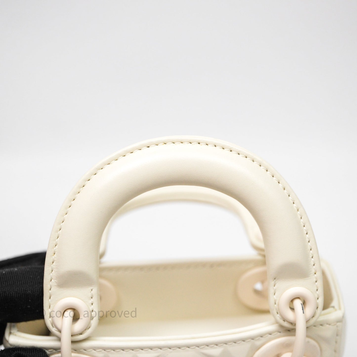 Dior Micro Lady Dior Latte Cannage Calfskin with Diamond Motif