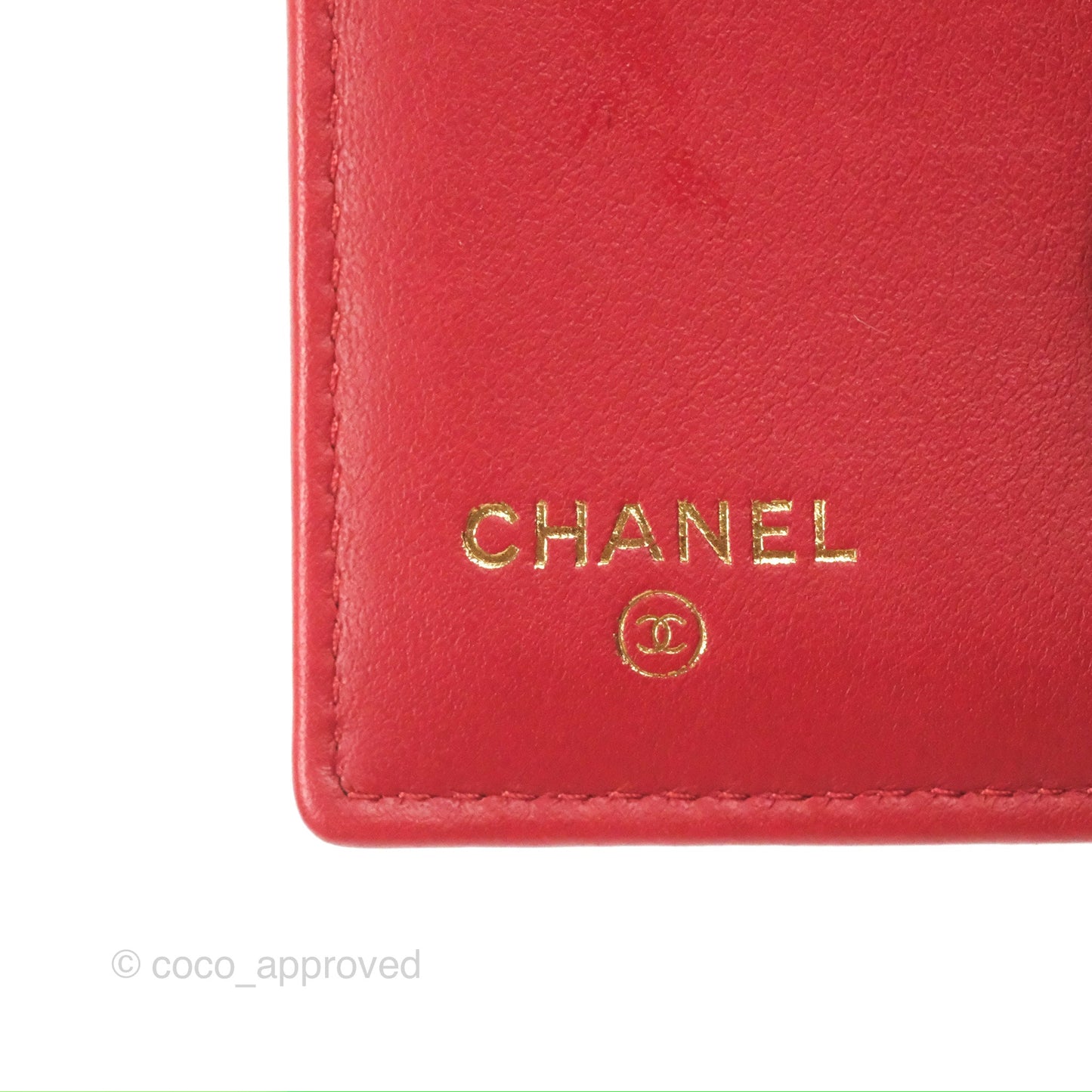 Chanel CC Filigree Short Flap Wallet Red Caviar Gold Hardware