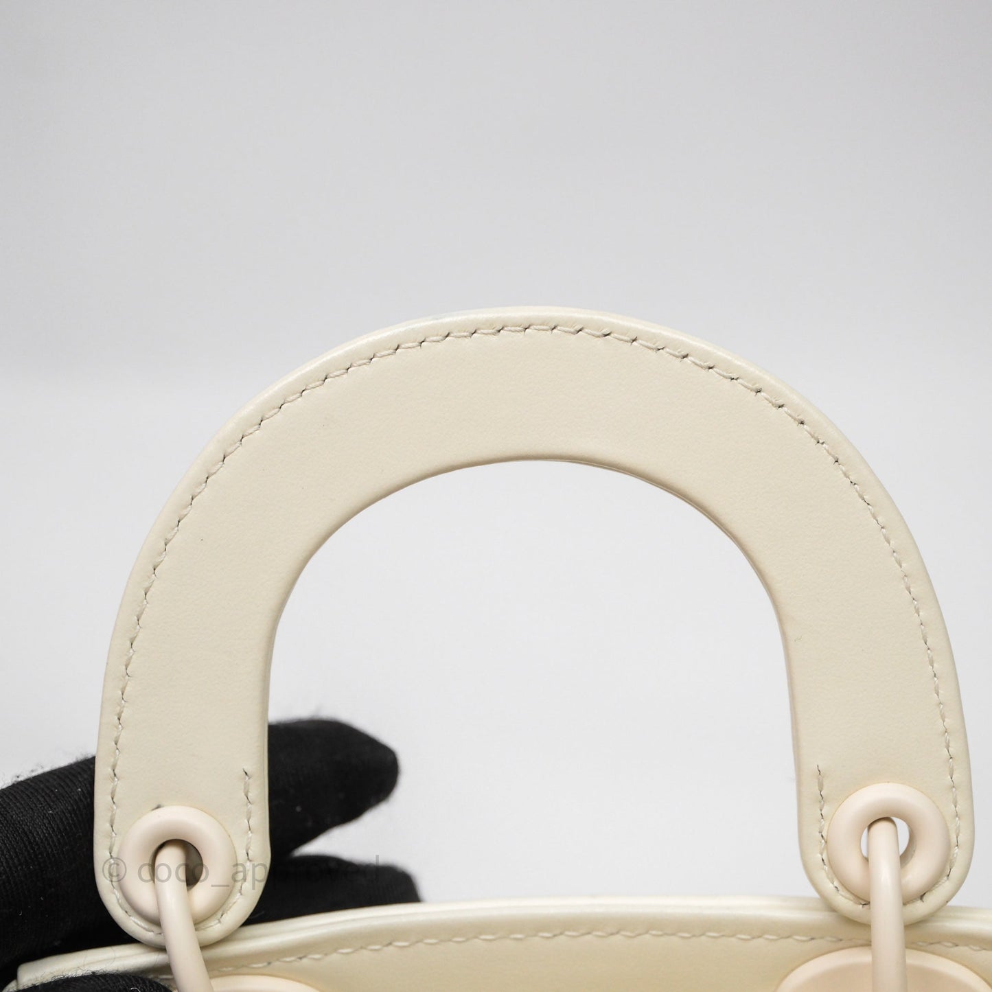 Dior Micro Lady Dior Latte Cannage Calfskin with Diamond Motif