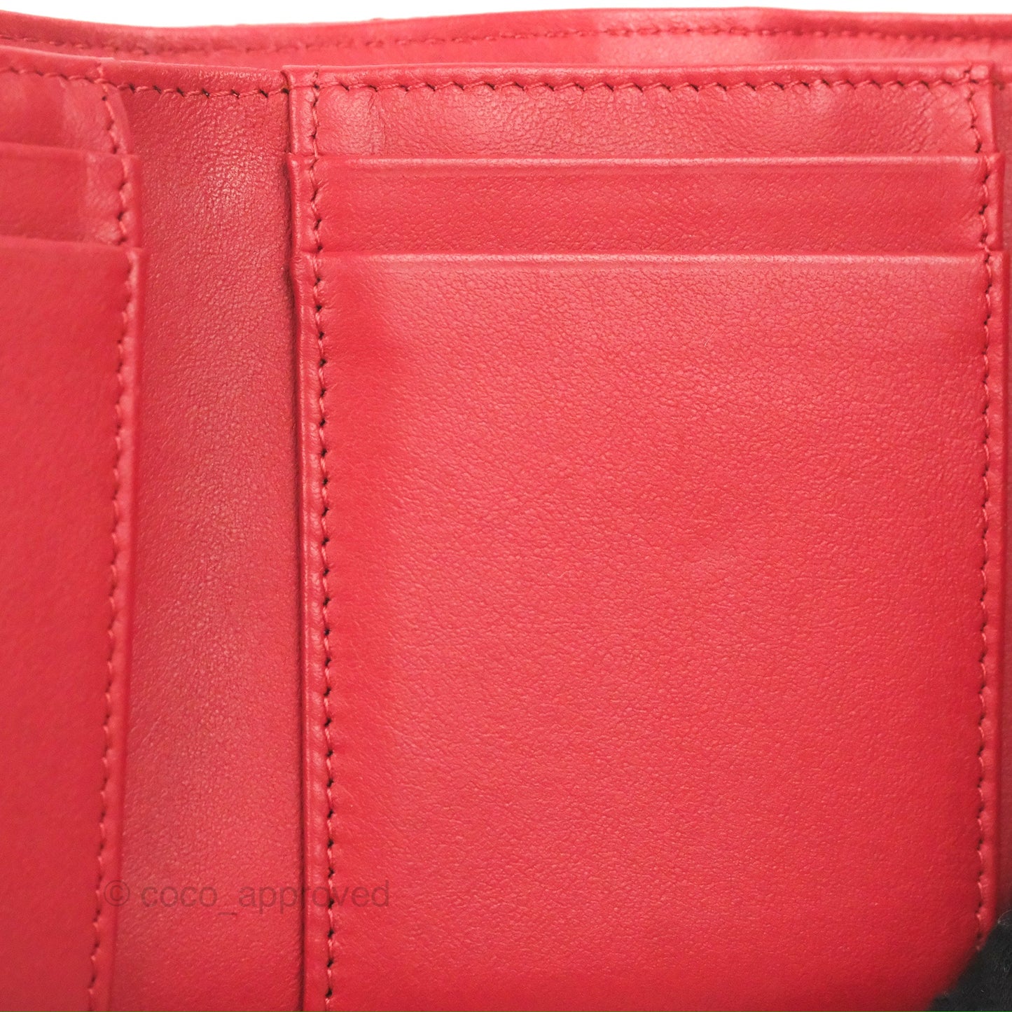 Chanel CC Filigree Short Flap Wallet Red Caviar Gold Hardware