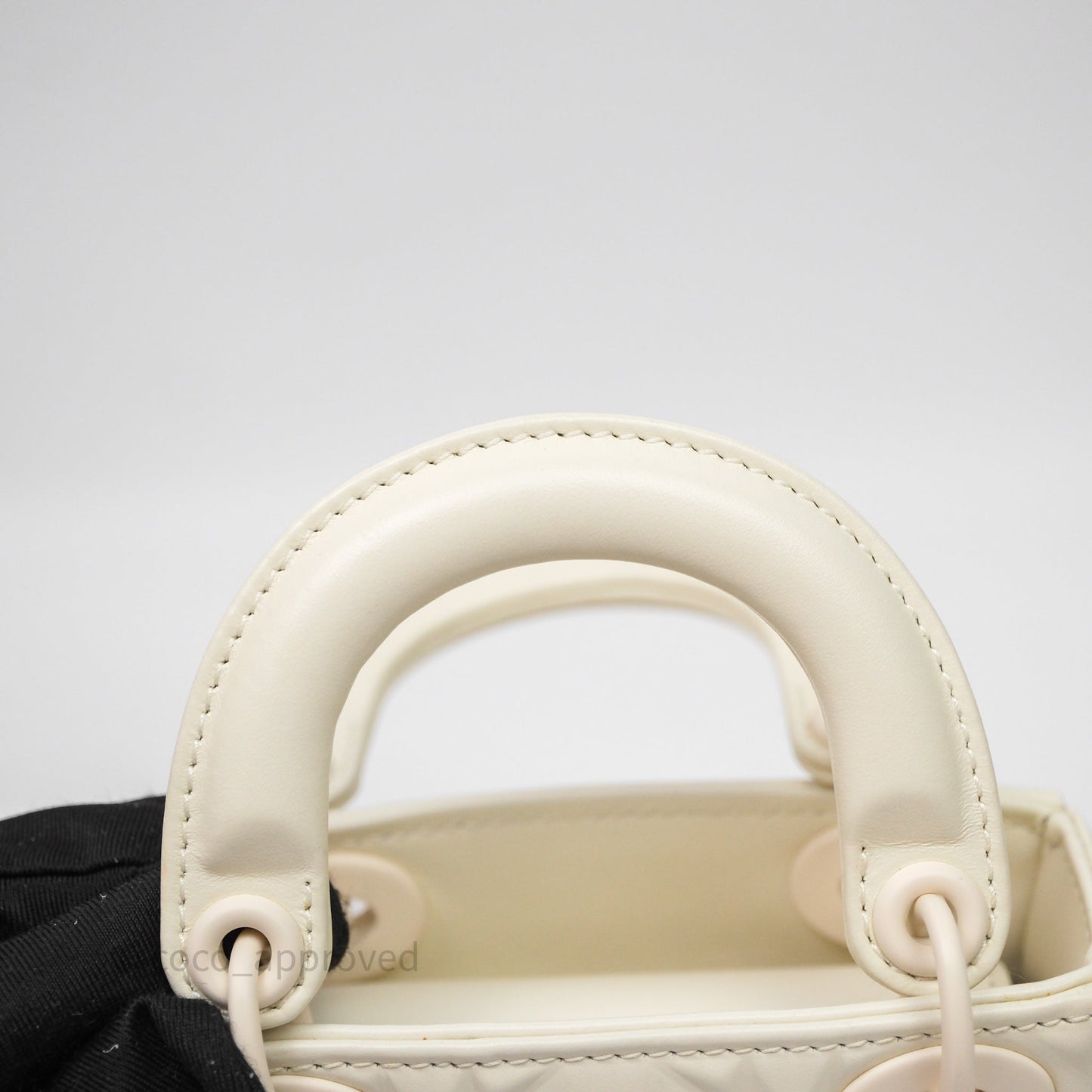 Dior Micro Lady Dior Latte Cannage Calfskin with Diamond Motif