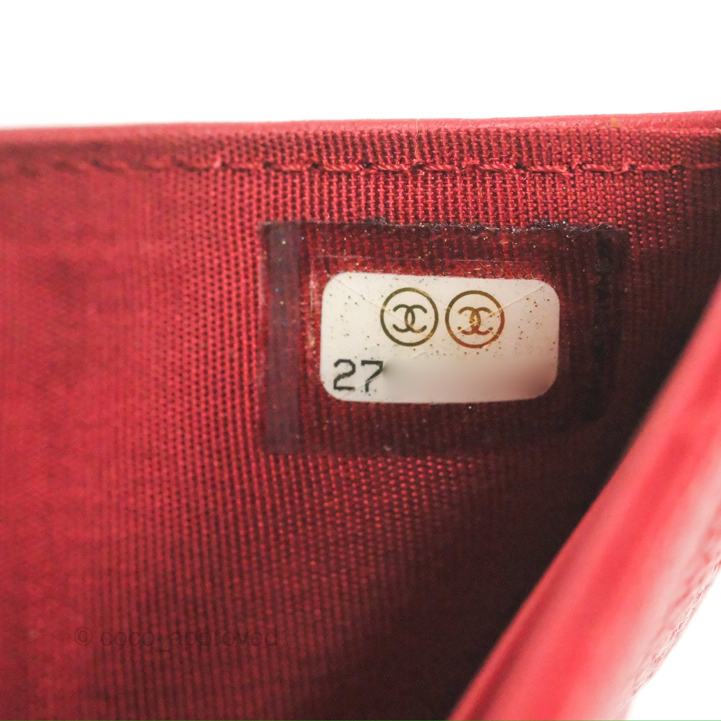 Chanel CC Filigree Short Flap Wallet Red Caviar Gold Hardware