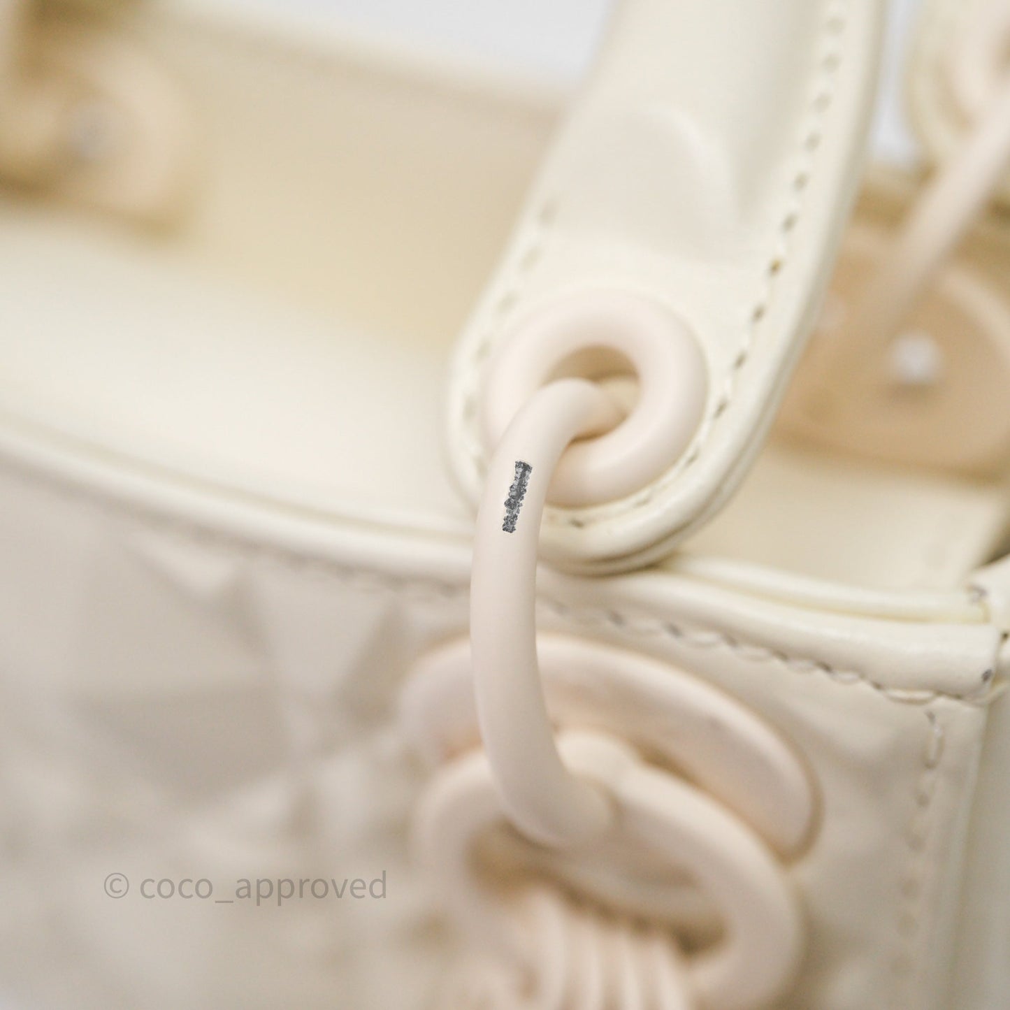 Dior Micro Lady Dior Latte Cannage Calfskin with Diamond Motif