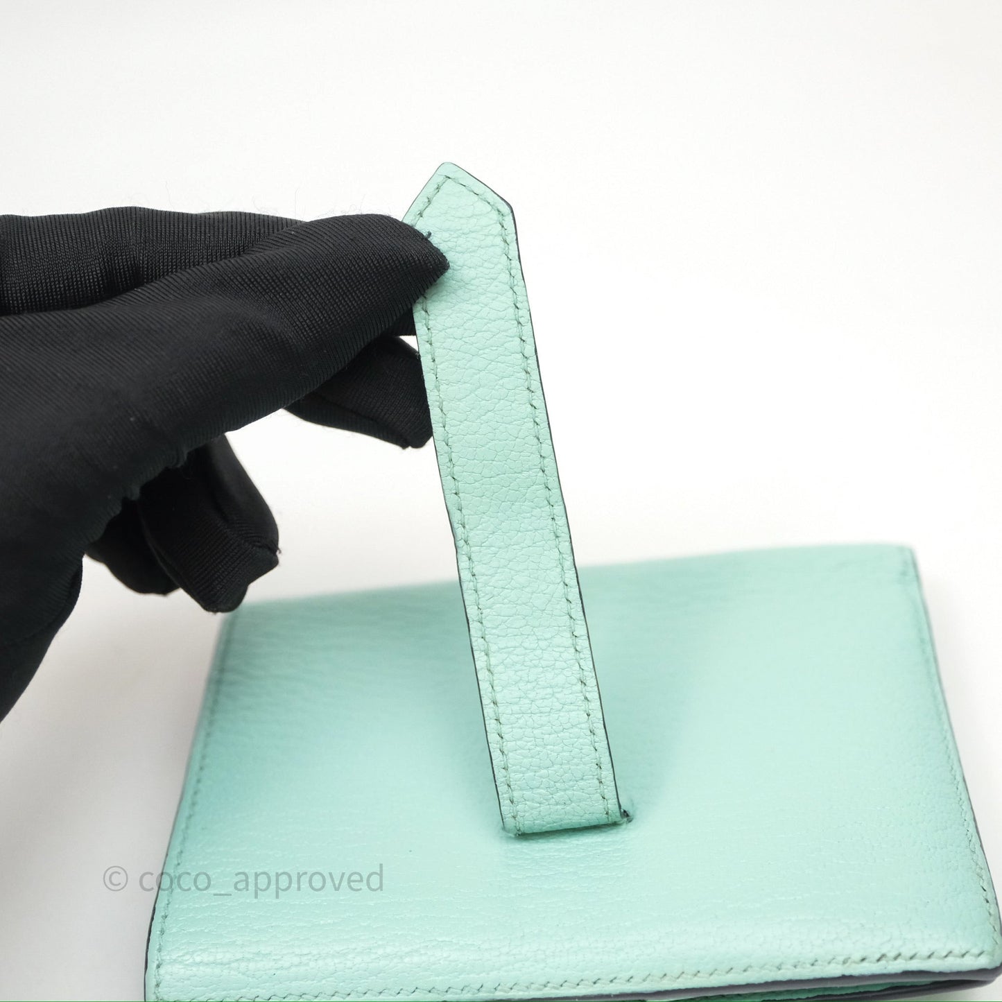 Hermes Bearn Compact Wallet Green Chevre Mysore Palladium Hardware