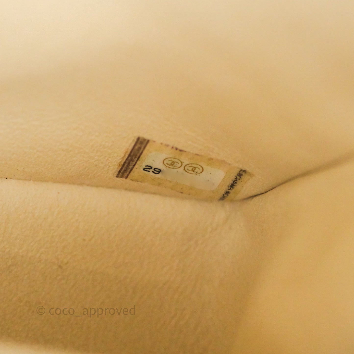 Chanel Small Classic Flap Quilted Light Ivory Beige Caviar Gold Hardware