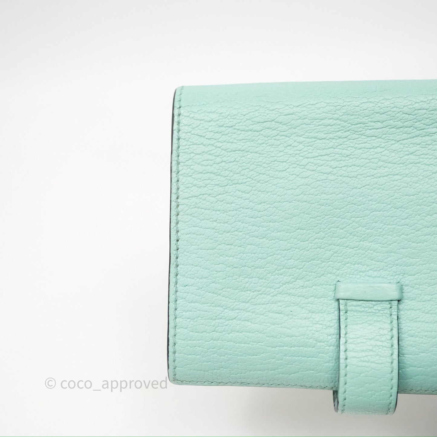 Hermes Bearn Compact Wallet Green Chevre Mysore Palladium Hardware