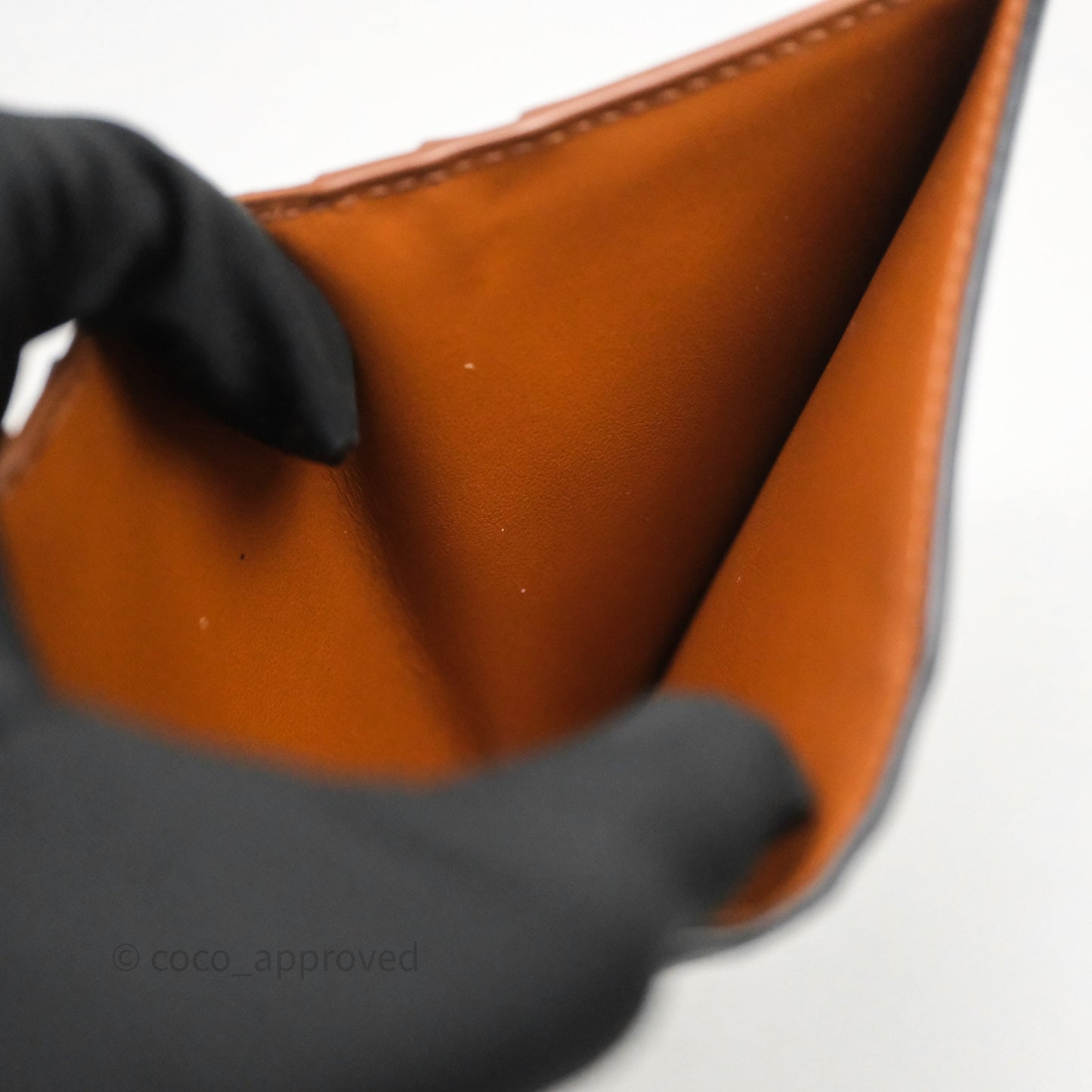 Celine Triomphe Canvas Wallet Tan Calfskin