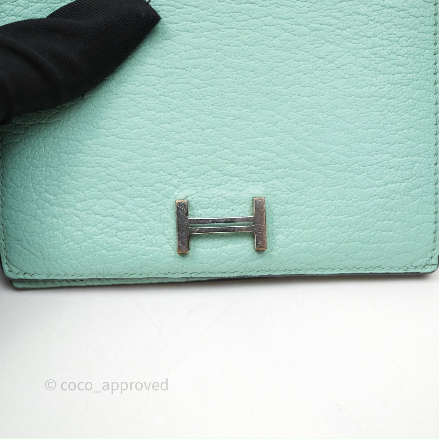 Hermes Bearn Compact Wallet Green Chevre Mysore Palladium Hardware