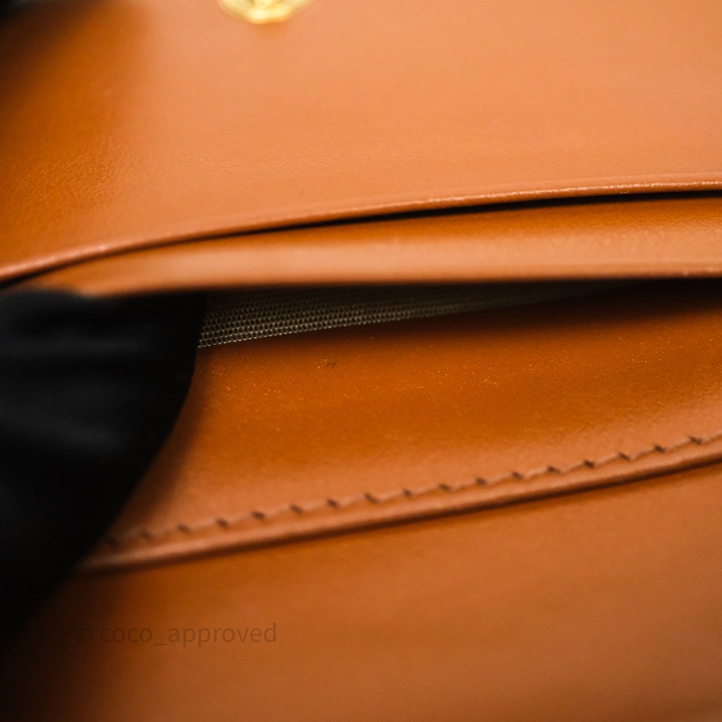 Celine Triomphe Canvas Wallet Tan Calfskin
