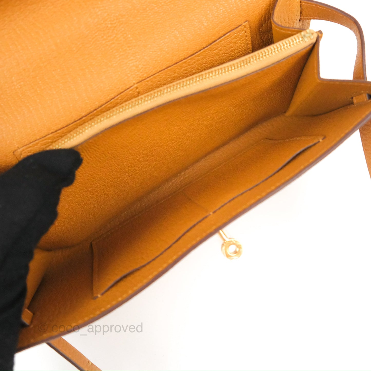 Hermès Kelly To Go Wallet Caramel Chevre Mysore Gold Hardware