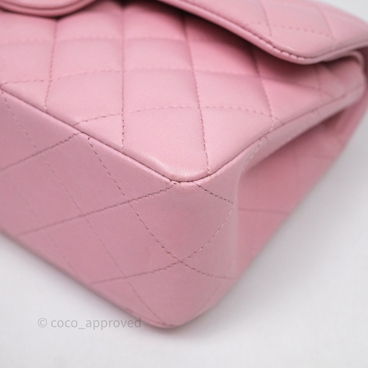 Chanel Small Classic Quilted Flap Pink Lambskin Gold Hardware