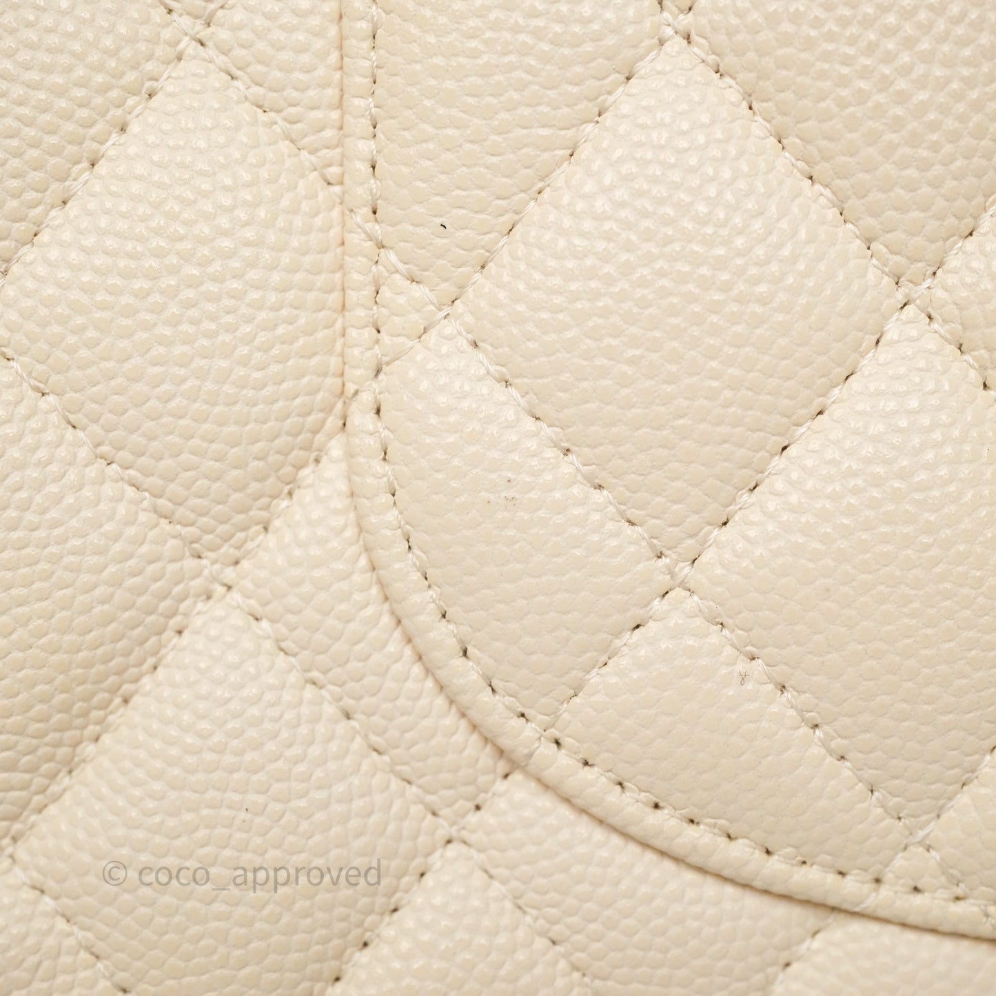 Chanel Small Classic Flap Quilted Light Ivory Beige Caviar Gold Hardware