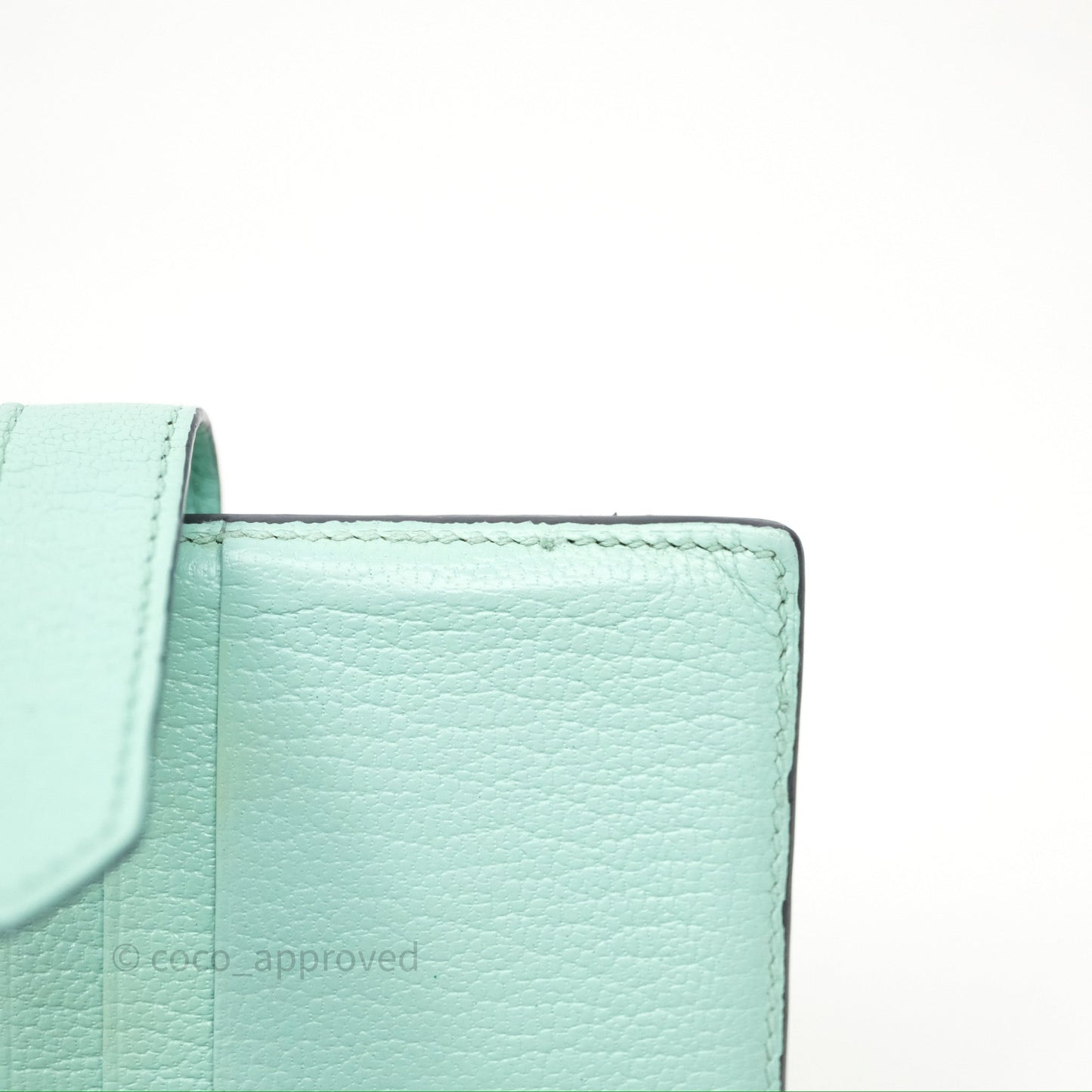 Hermes Bearn Compact Wallet Green Chevre Mysore Palladium Hardware