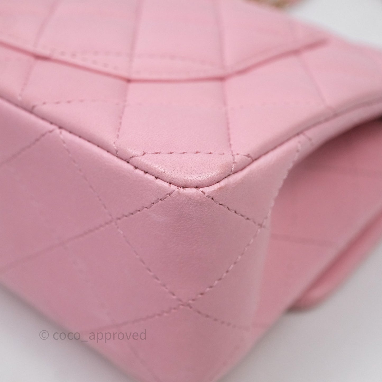 Chanel Small Classic Quilted Flap Pink Lambskin Gold Hardware