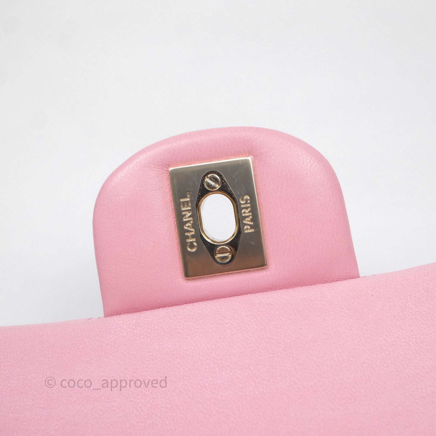 Chanel Small Classic Quilted Flap Pink Lambskin Gold Hardware