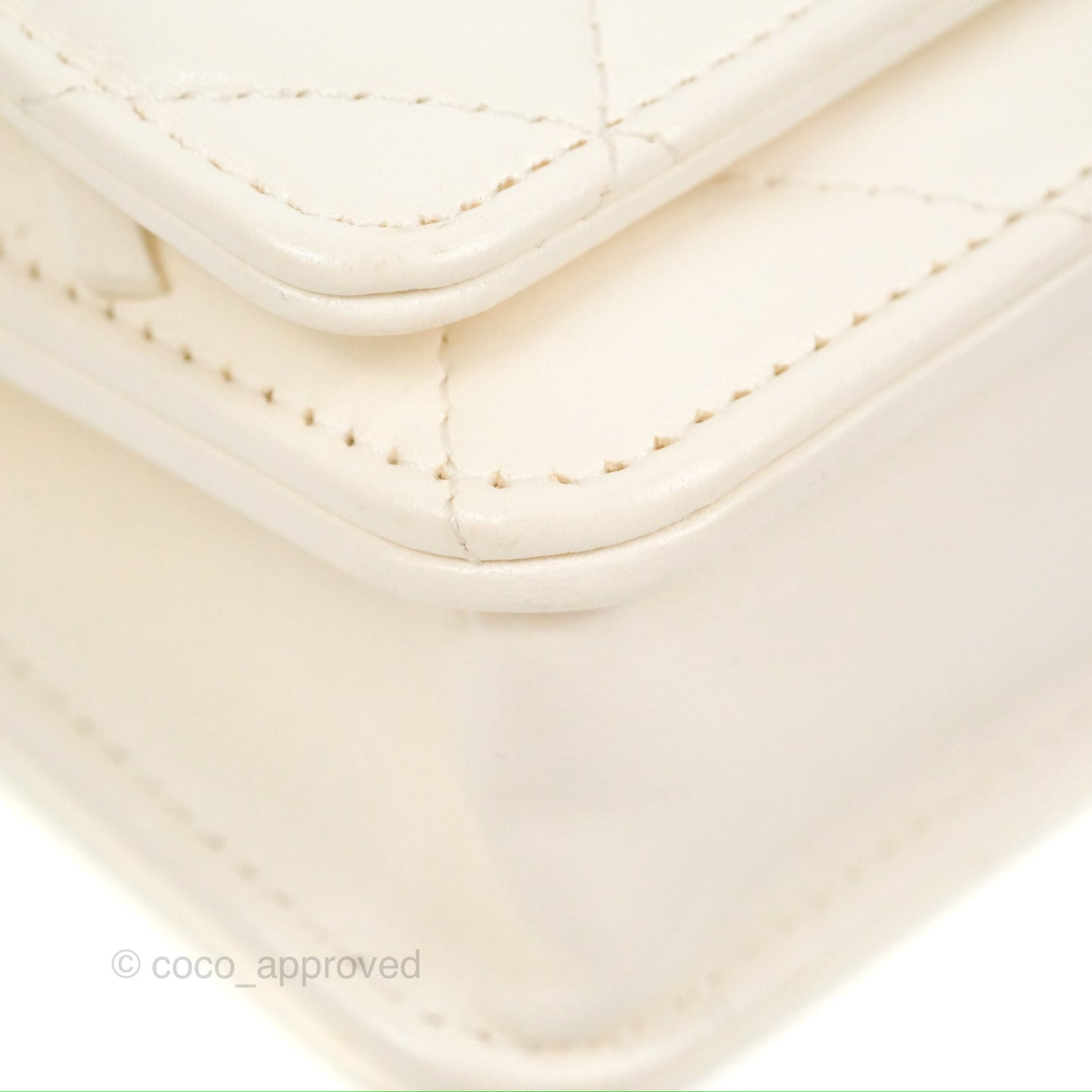 Chanel 19 Wallet on Chain WOC White Mixed Hardware
