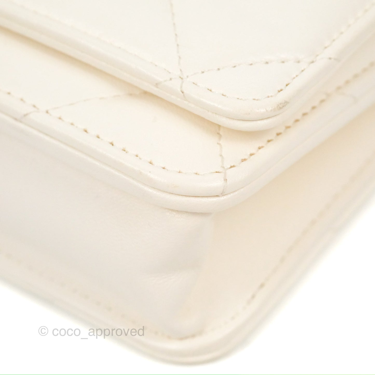 Chanel 19 Wallet on Chain WOC White Mixed Hardware