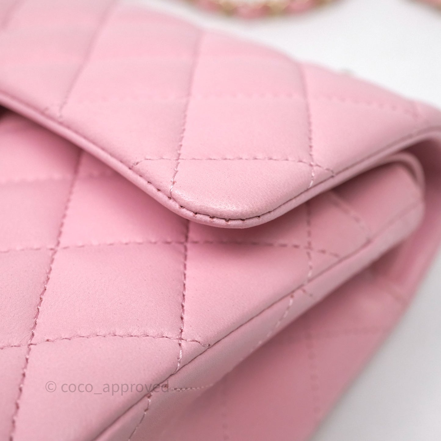 Chanel Small Classic Quilted Flap Pink Lambskin Gold Hardware