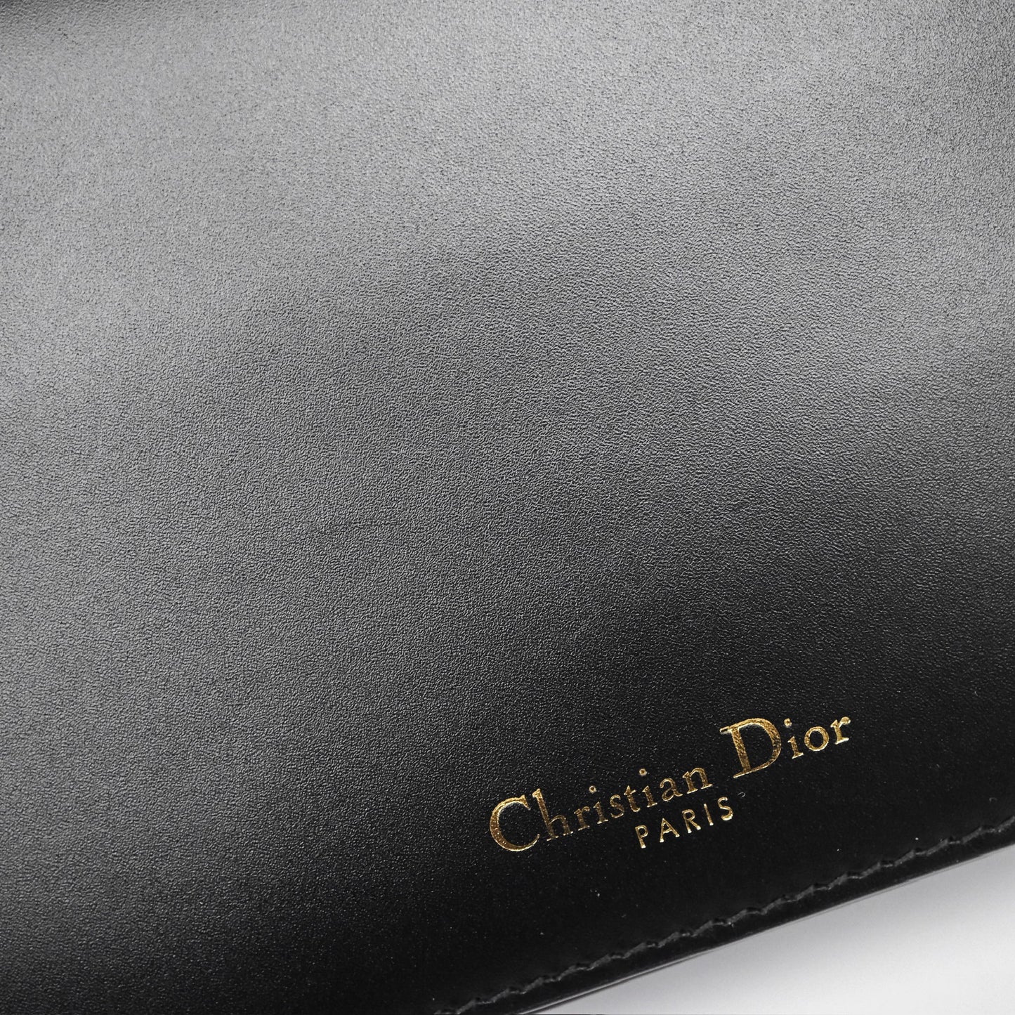 Christian Dior CD Signature Flap Bag with Chain Black CD-Embossed Box Calfskin