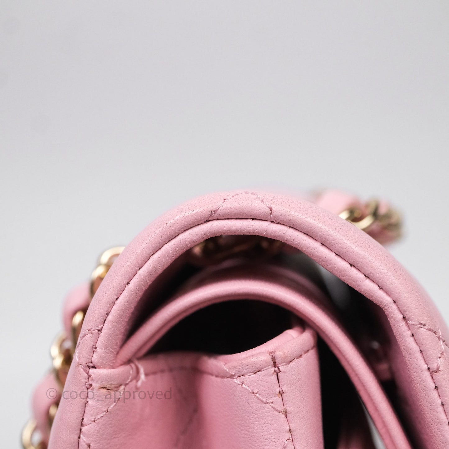 Chanel Small Classic Quilted Flap Pink Lambskin Gold Hardware