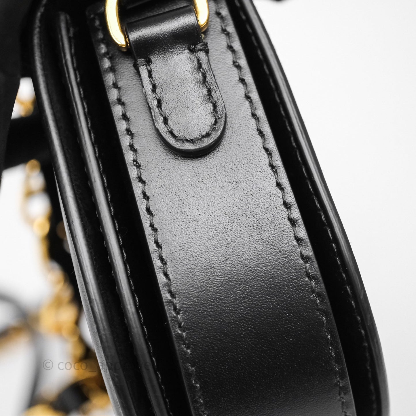 Christian Dior CD Signature Flap Bag with Chain Black CD-Embossed Box Calfskin