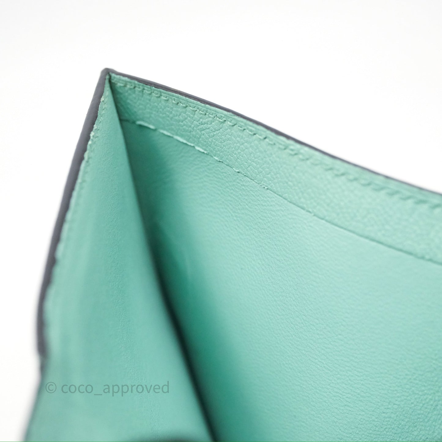 Hermes Bearn Compact Wallet Green Chevre Mysore Palladium Hardware