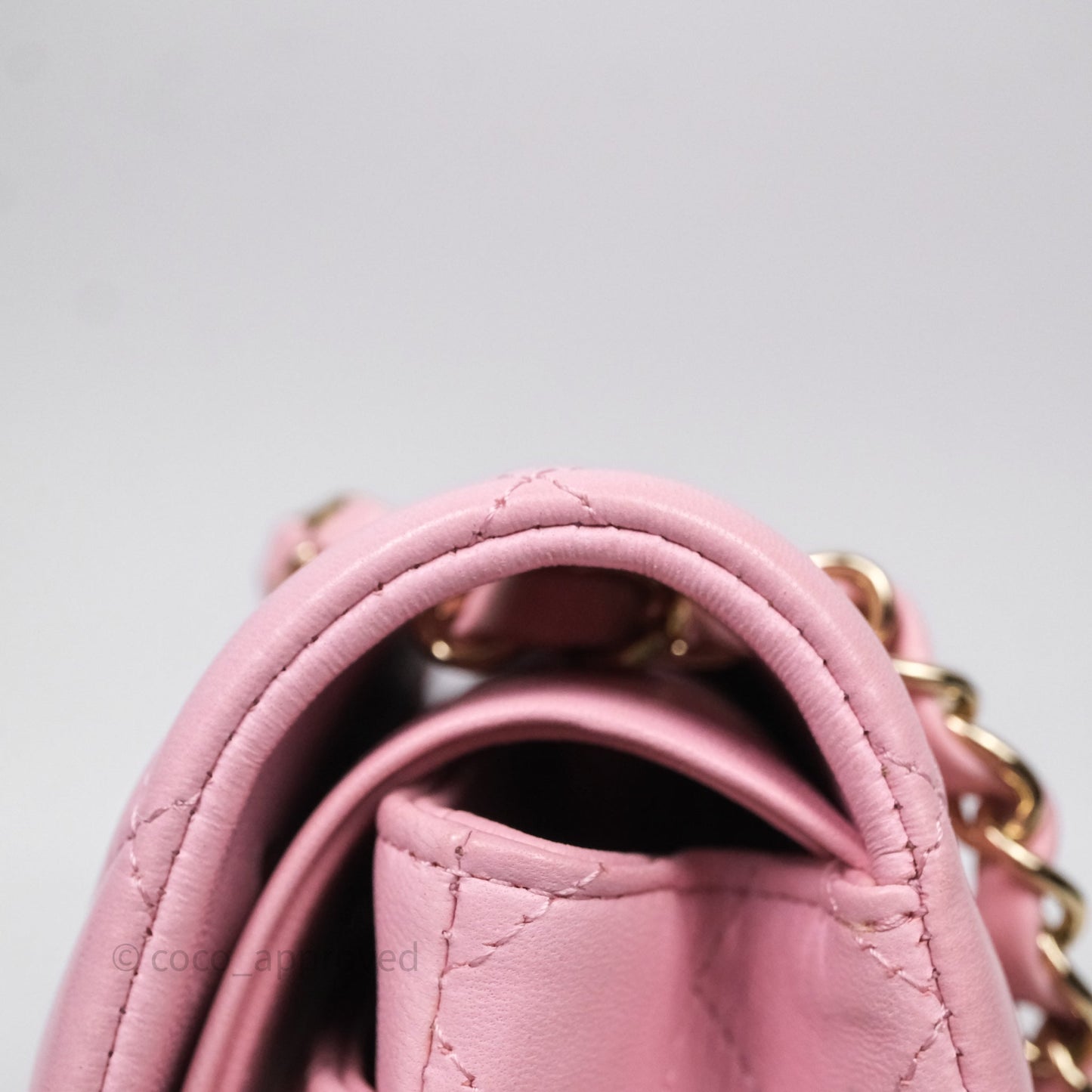 Chanel Small Classic Quilted Flap Pink Lambskin Gold Hardware