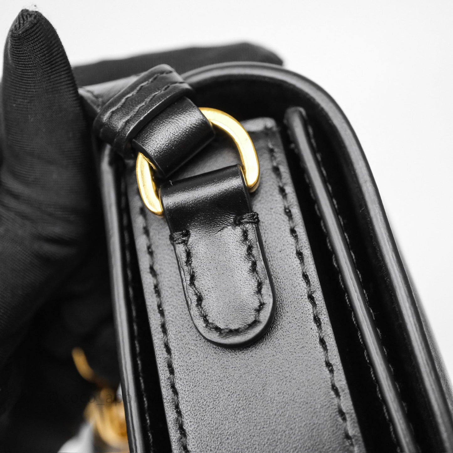Christian Dior CD Signature Flap Bag with Chain Black CD-Embossed Box Calfskin