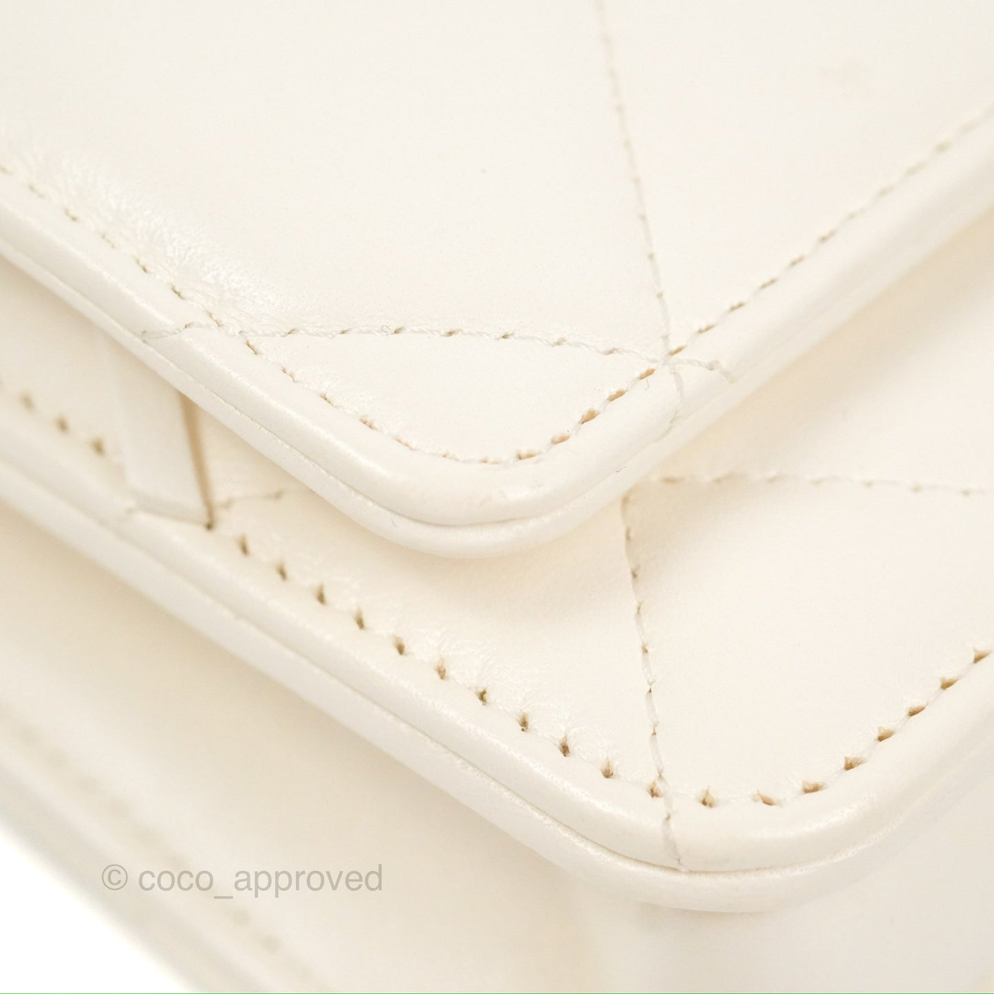 Chanel 19 Wallet on Chain WOC White Mixed Hardware
