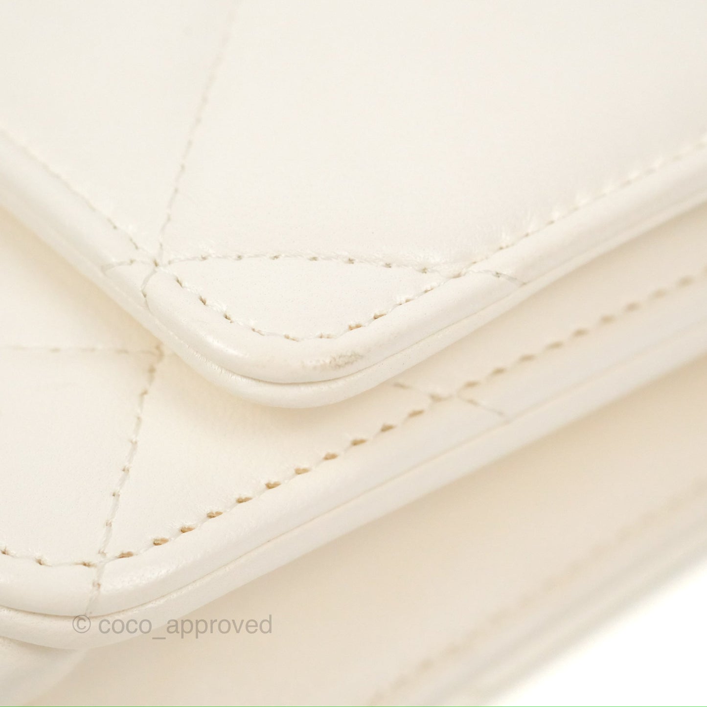 Chanel 19 Wallet on Chain WOC White Mixed Hardware