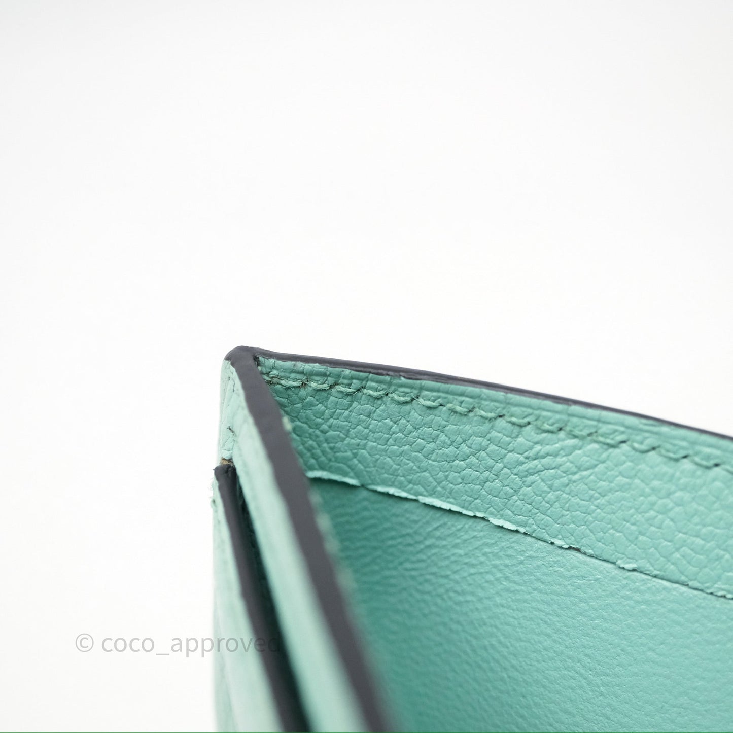 Hermes Bearn Compact Wallet Green Chevre Mysore Palladium Hardware