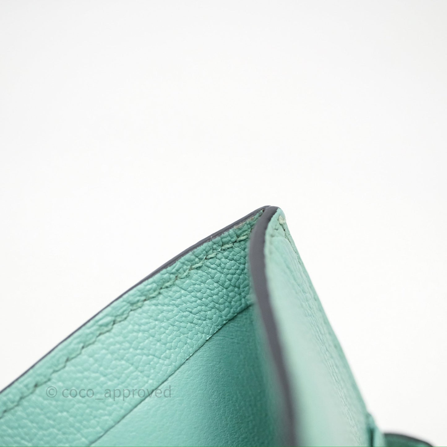 Hermes Bearn Compact Wallet Green Chevre Mysore Palladium Hardware