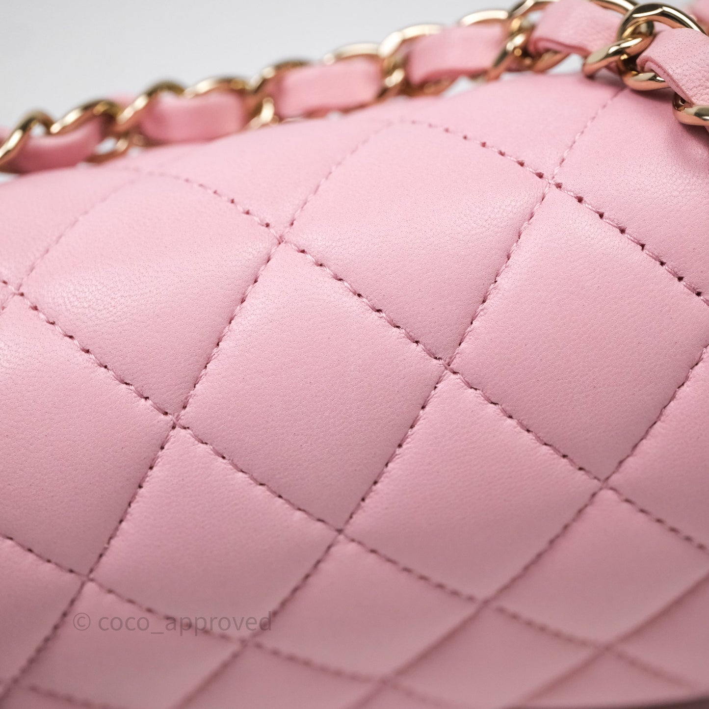 Chanel Small Classic Quilted Flap Pink Lambskin Gold Hardware
