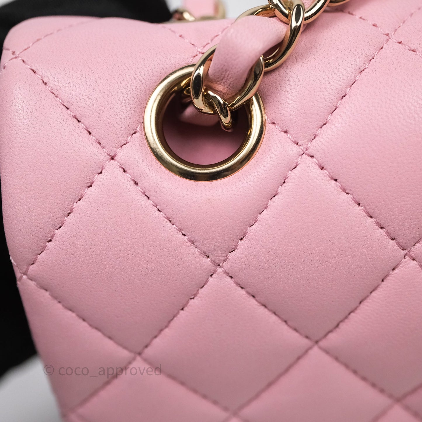 Chanel Small Classic Quilted Flap Pink Lambskin Gold Hardware