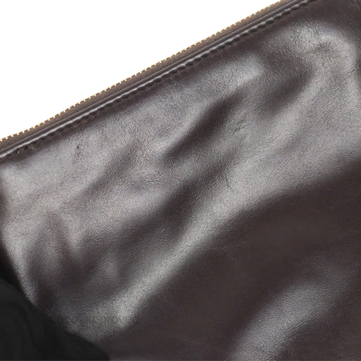 Chanel 22 Small Dark Brown Shiny Calfskin Aged Gold Hardware