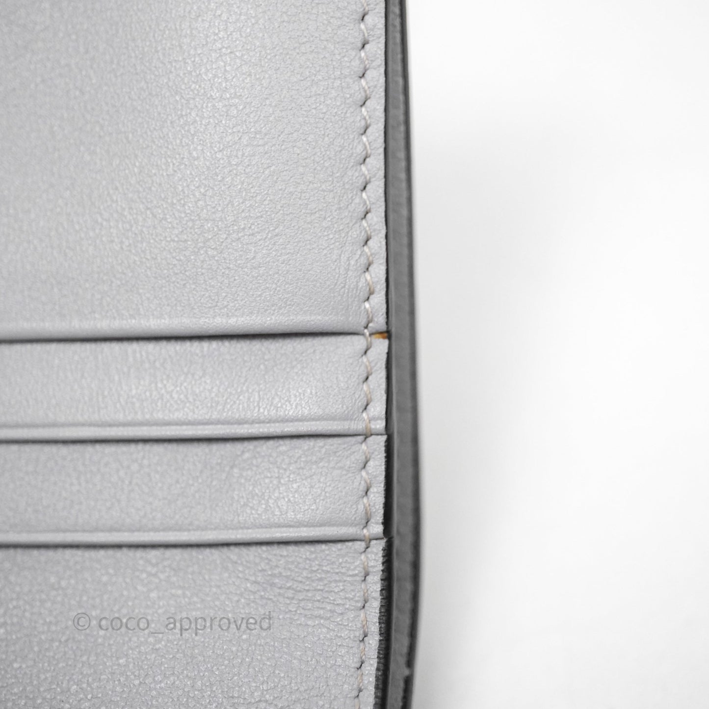 Valentino Grey Garavani Rockstud Compact Short Wallet Gold Hardware