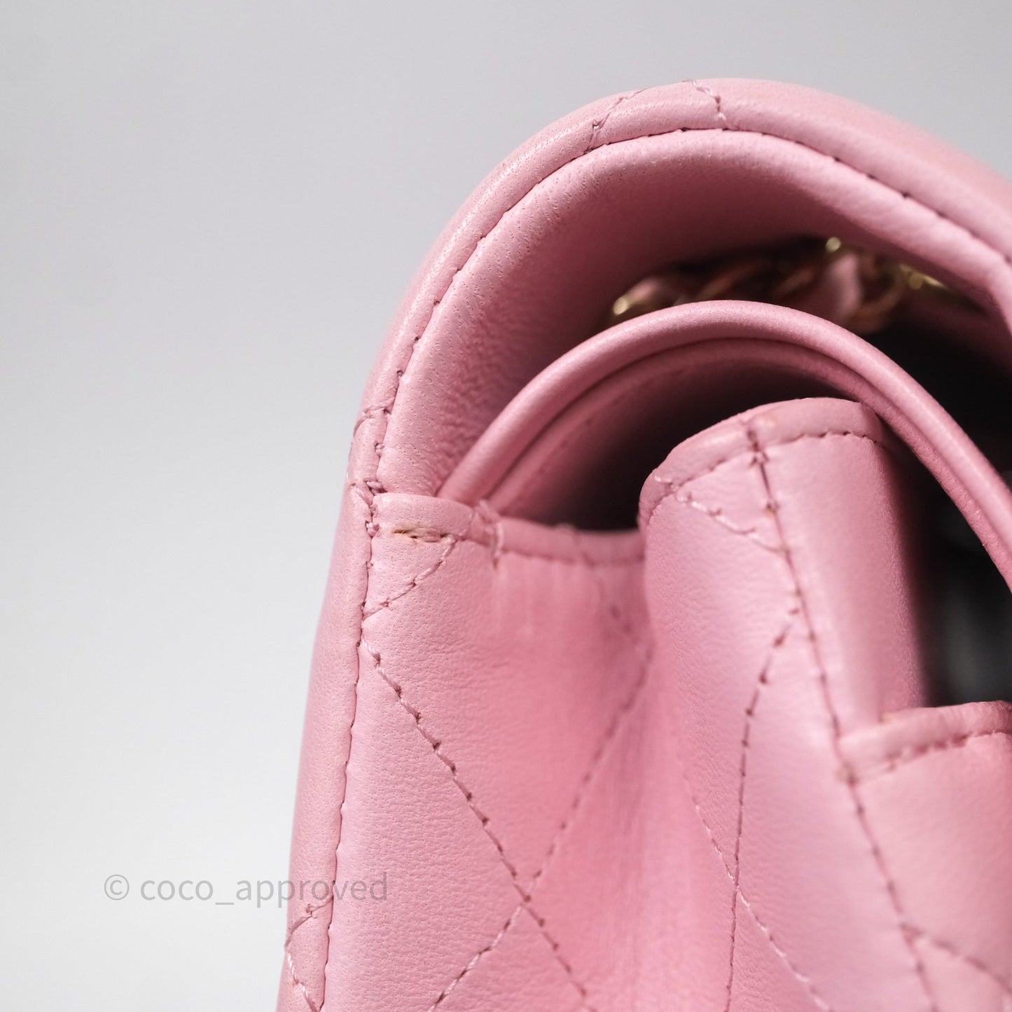 Chanel Small Classic Quilted Flap Pink Lambskin Gold Hardware