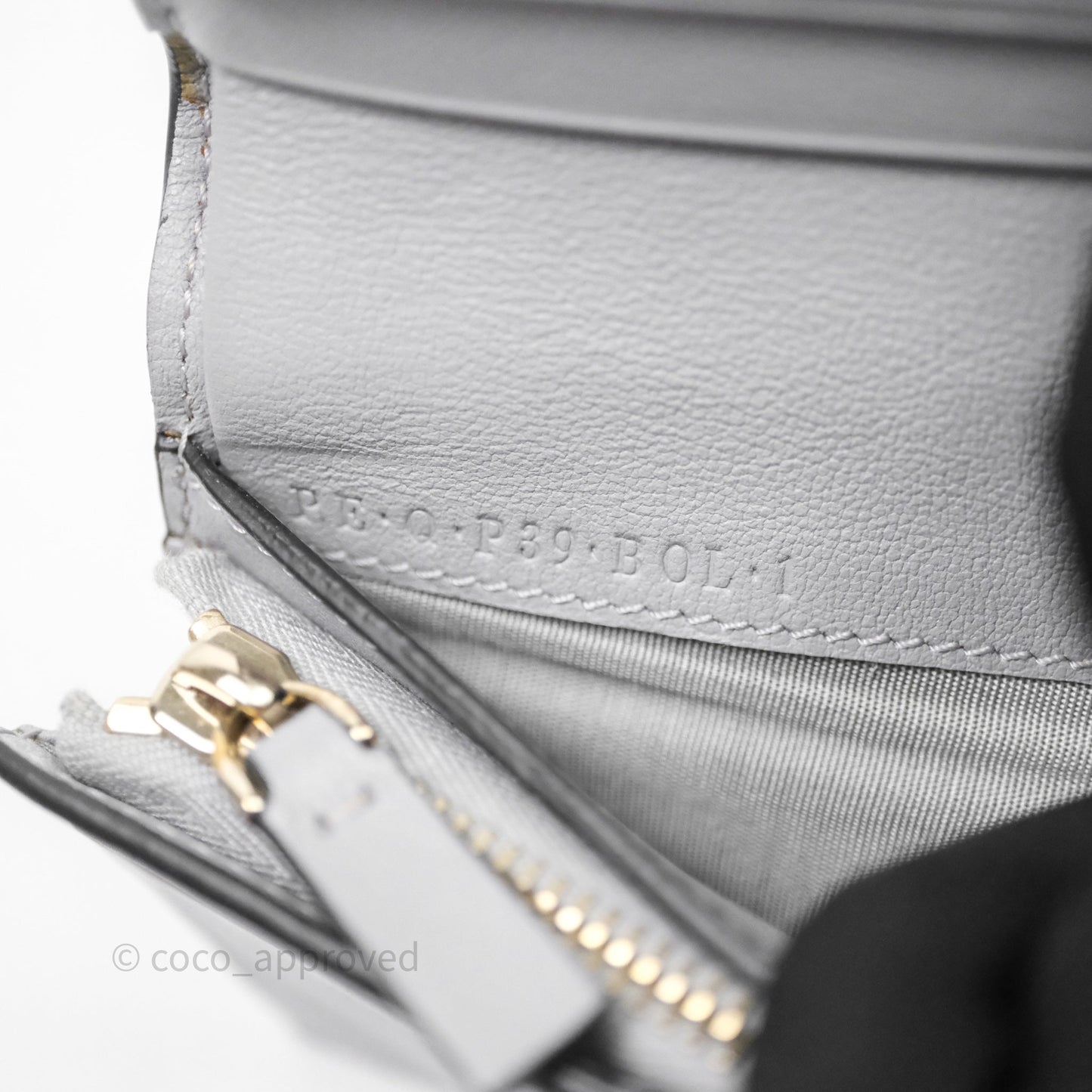 Valentino Grey Garavani Rockstud Compact Short Wallet Gold Hardware