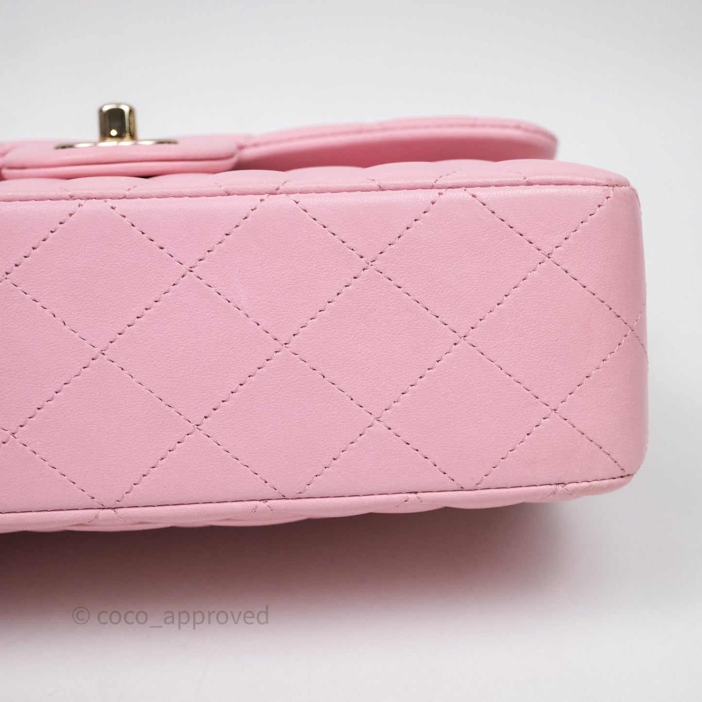Chanel Small Classic Quilted Flap Pink Lambskin Gold Hardware