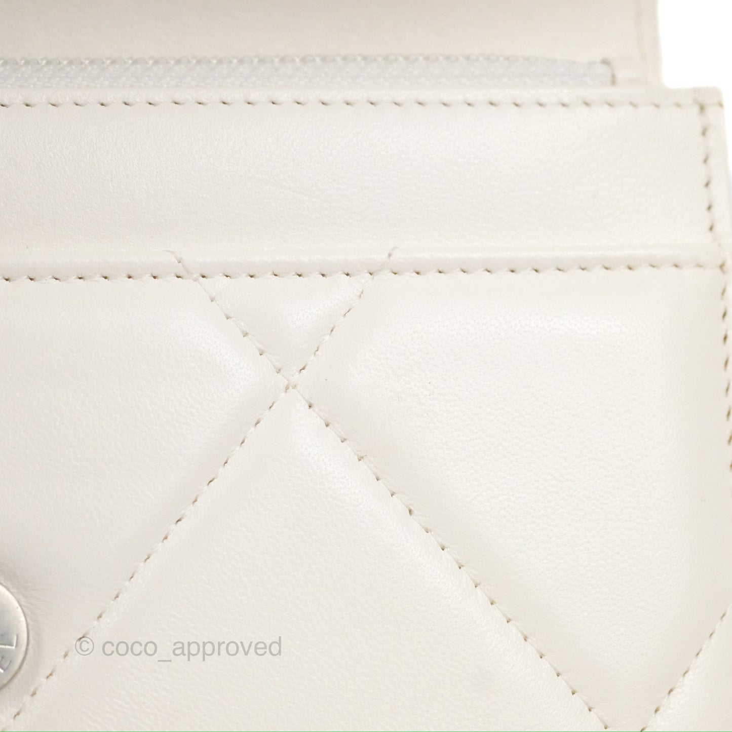 Chanel 19 Wallet on Chain WOC White Mixed Hardware