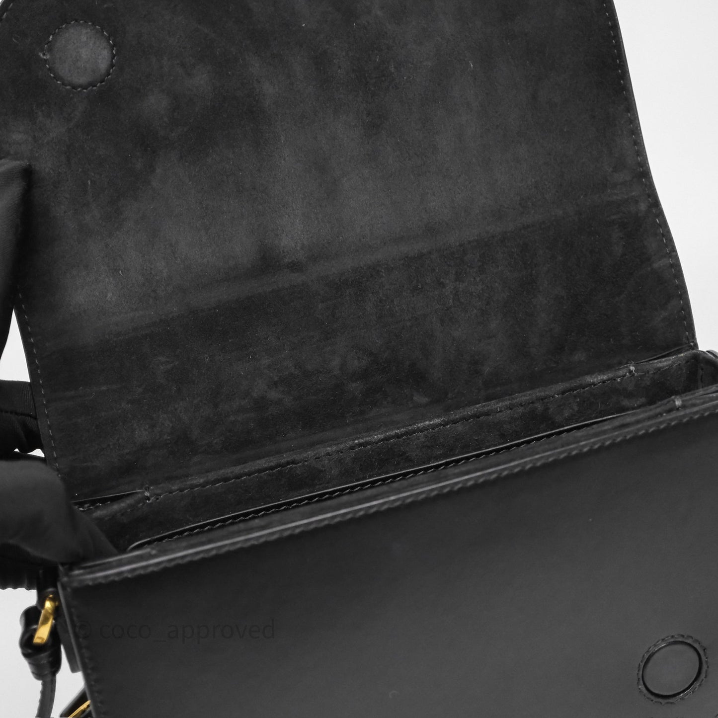 Christian Dior CD Signature Flap Bag with Chain Black CD-Embossed Box Calfskin